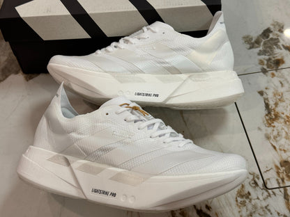 adidas Adizero Adios Pro 4 Running Shoes - Cloud White / Zero Metallic