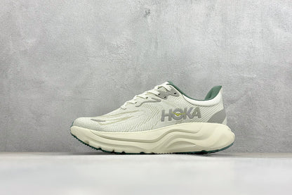 HOKA Arahi 8 Off White Deep Green Stability Running Shoes