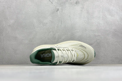 HOKA Arahi 8 Off White Deep Green Stability Running Shoes