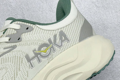 HOKA Arahi 8 Off White Deep Green Stability Running Shoes