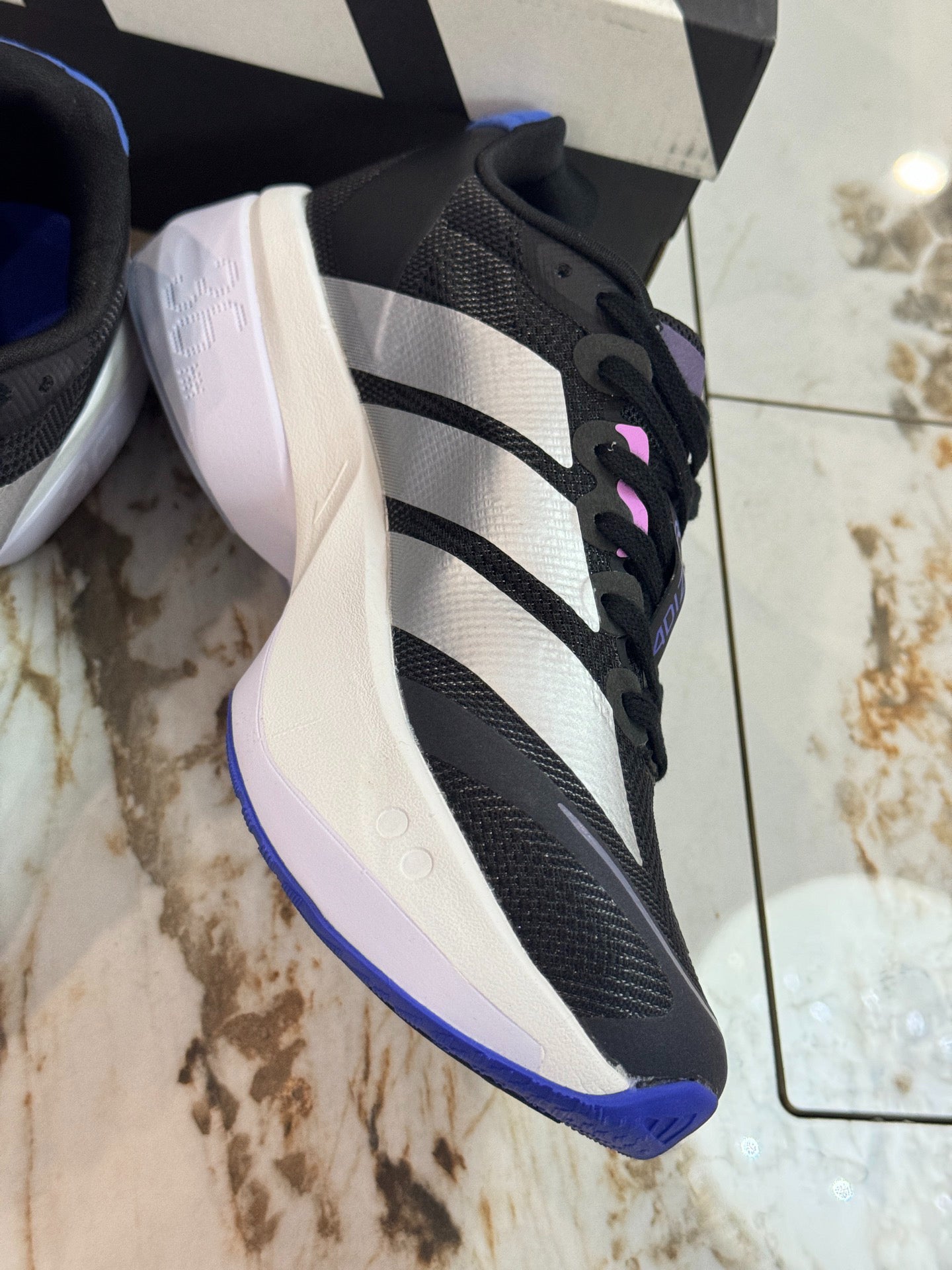 adidas Adizero Boston 13 "Core Black / Silver Metallic / Tech Purple"