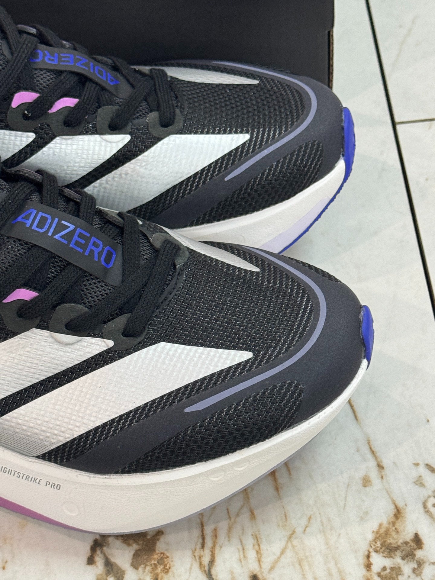 adidas Adizero Boston 13 "Core Black / Silver Metallic / Tech Purple"