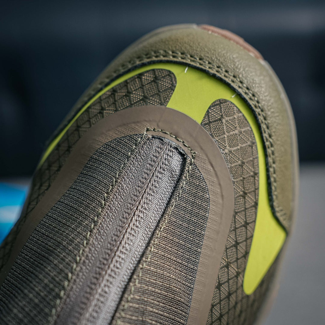 HOKA "Olive Green/Lime" Zip-Up Low-Top Trail & Lifestyle Sneakers
