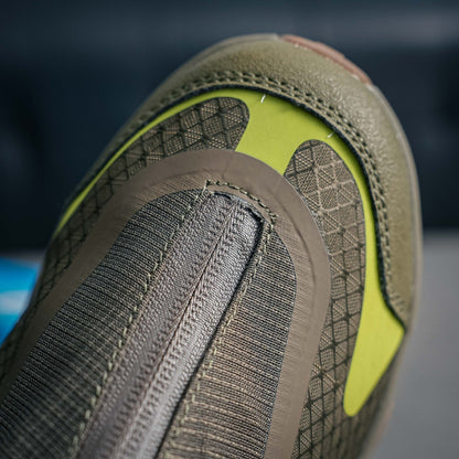 HOKA "Olive Green/Lime" Zip-Up Low-Top Trail & Lifestyle Sneakers