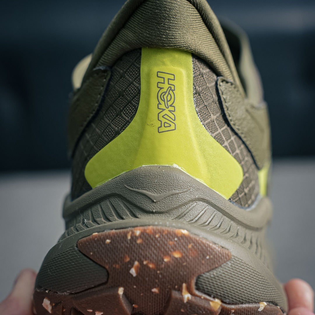 HOKA "Olive Green/Lime" Zip-Up Low-Top Trail & Lifestyle Sneakers
