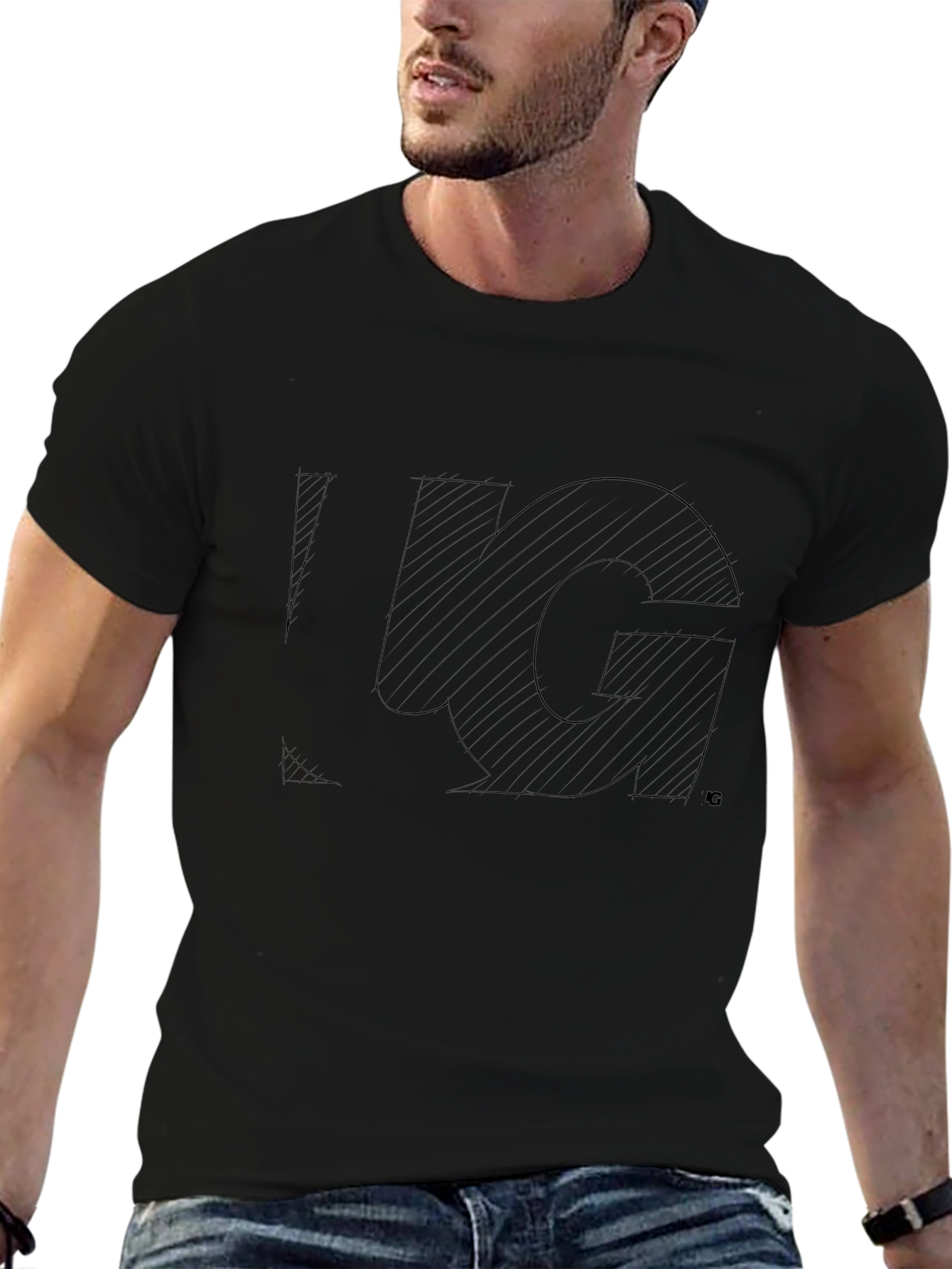 Black Graphic Tee - Understated Style
