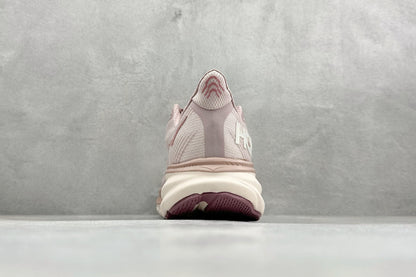 HOKA Clifton 9 Dusty Rose Pale Pink Daily Running Trainers