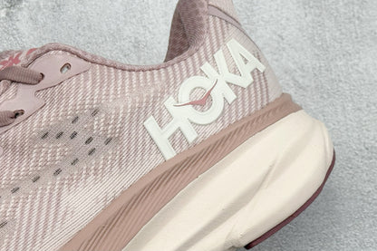 HOKA Clifton 9 Dusty Rose Pale Pink Daily Running Trainers