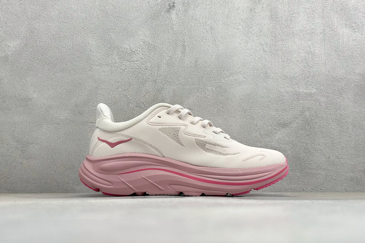 HOKA Clifton 10 Running Shoes Off White Blush Pink Cushioned Athletic Sneakers