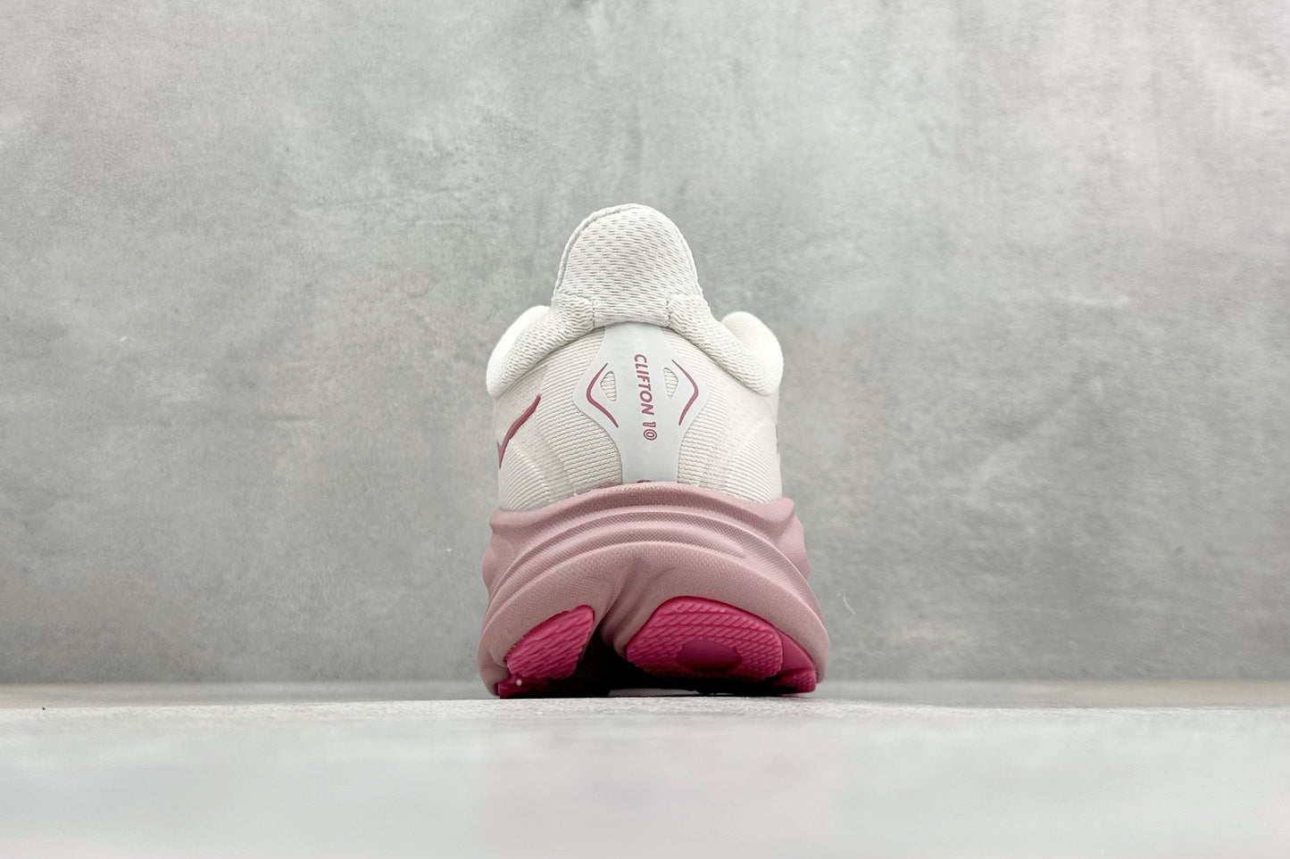 HOKA Clifton 10 Running Shoes Off White Blush Pink Cushioned Athletic Sneakers