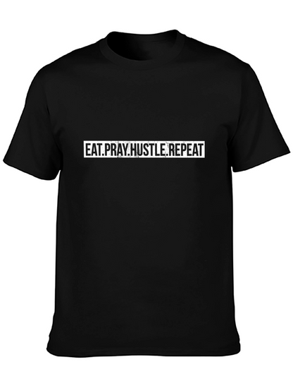Eat Pray Hustle Repeat Black Tee