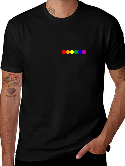 Rainbow Pride Dots Black T-Shirt