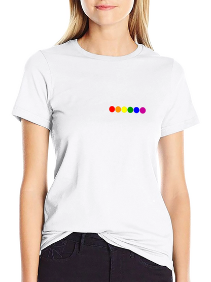 Rainbow Pride Dots Black T-Shirt
