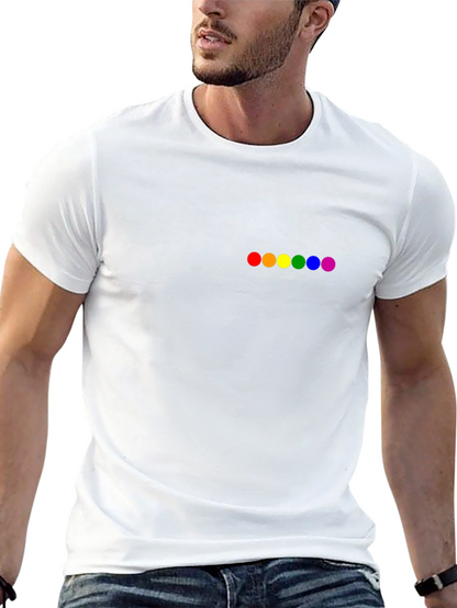 Rainbow Pride Dots Black T-Shirt