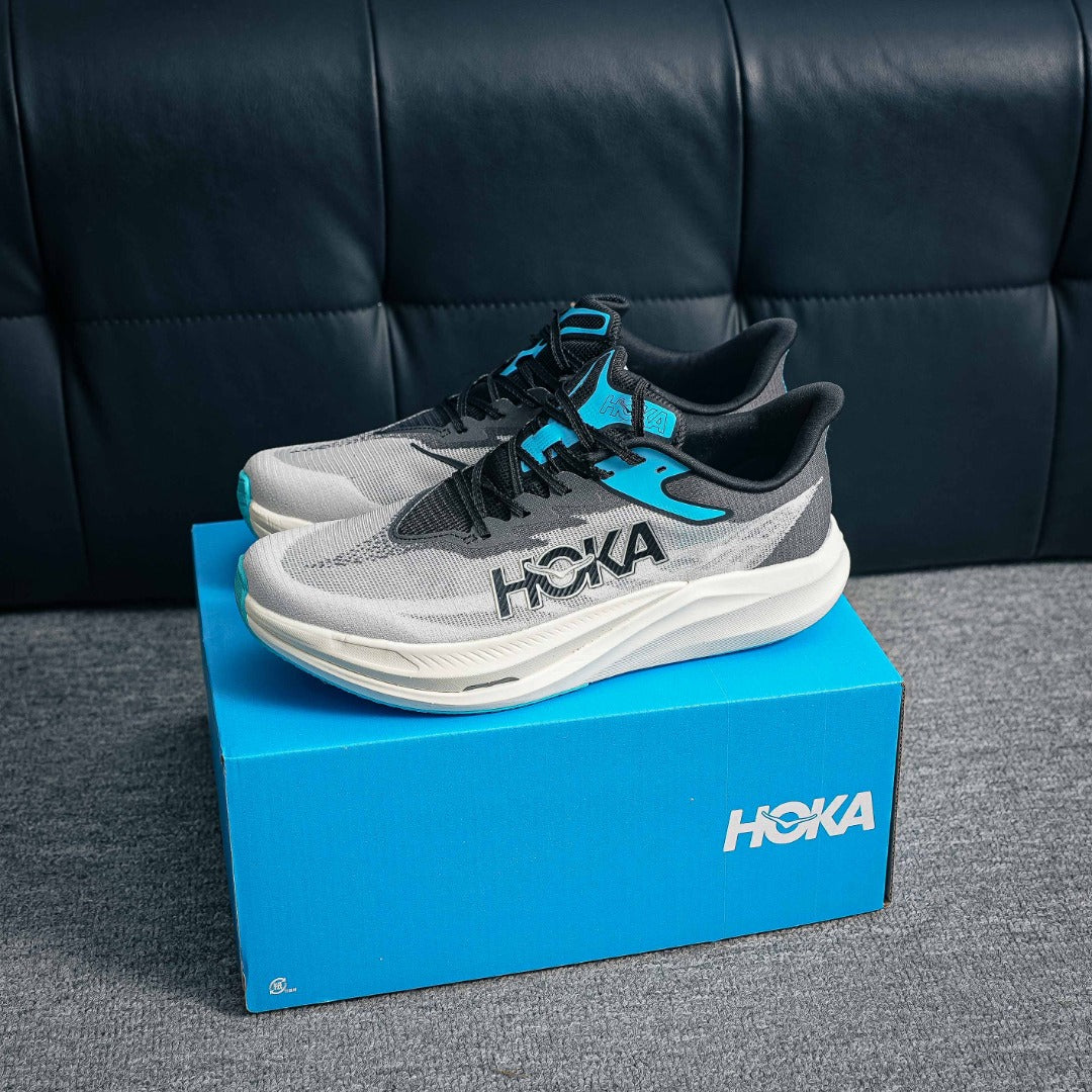 HOKA Mach 6 "Grey/Blue" Performance Running Sneakers