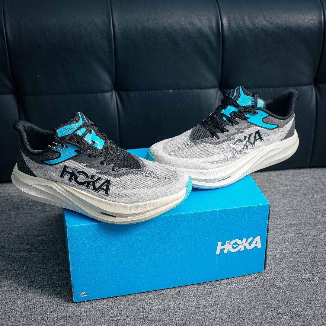 HOKA Mach 6 "Grey/Blue" Performance Running Sneakers