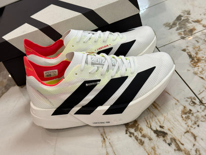 adidas Adizero Adios Pro 4 Running Shoes - Cloud White / Core Black / Silver Metallic