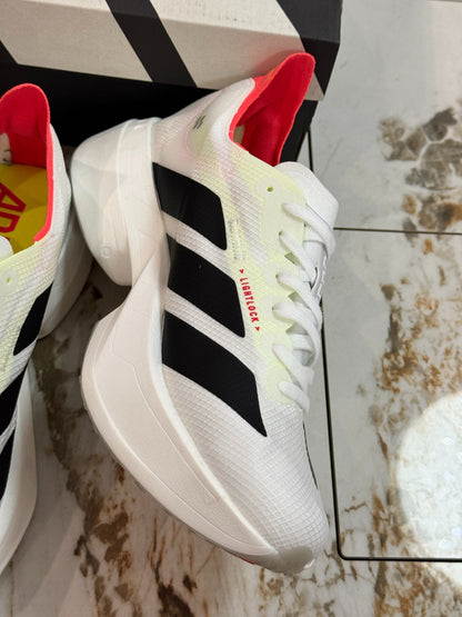 adidas Adizero Adios Pro 4 Running Shoes - Cloud White / Core Black / Silver Metallic