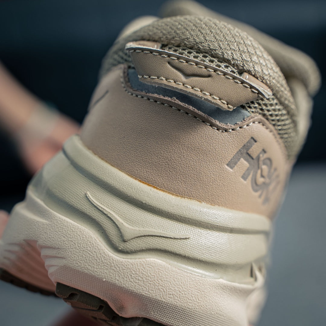 HOKA "Beige" Low-Top Mesh Lifestyle Sneakers