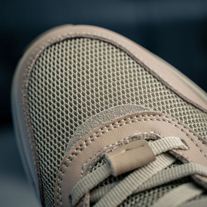 HOKA "Beige" Low-Top Mesh Lifestyle Sneakers