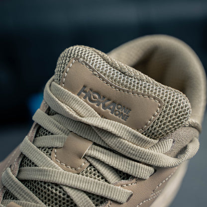 HOKA "Beige" Low-Top Mesh Lifestyle Sneakers