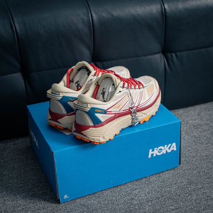 HOKA Mafate Speed 2 "Beige/Red" Low-Top Trail Sneakers