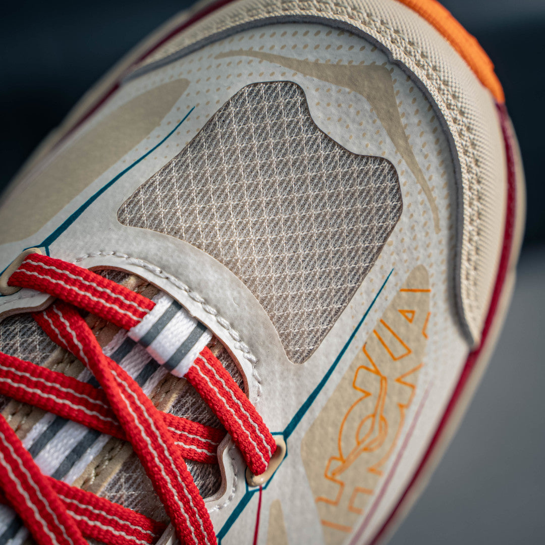 HOKA Mafate Speed 2 "Beige/Red" Low-Top Trail Sneakers