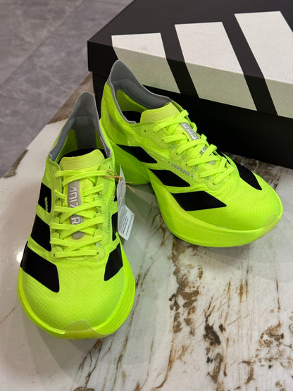 标准品牌版： adidas Adizero Adios Pro 4 Running Shoes - Solar Yellow / Core Black
