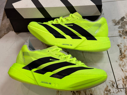 标准品牌版： adidas Adizero Adios Pro 4 Running Shoes - Solar Yellow / Core Black