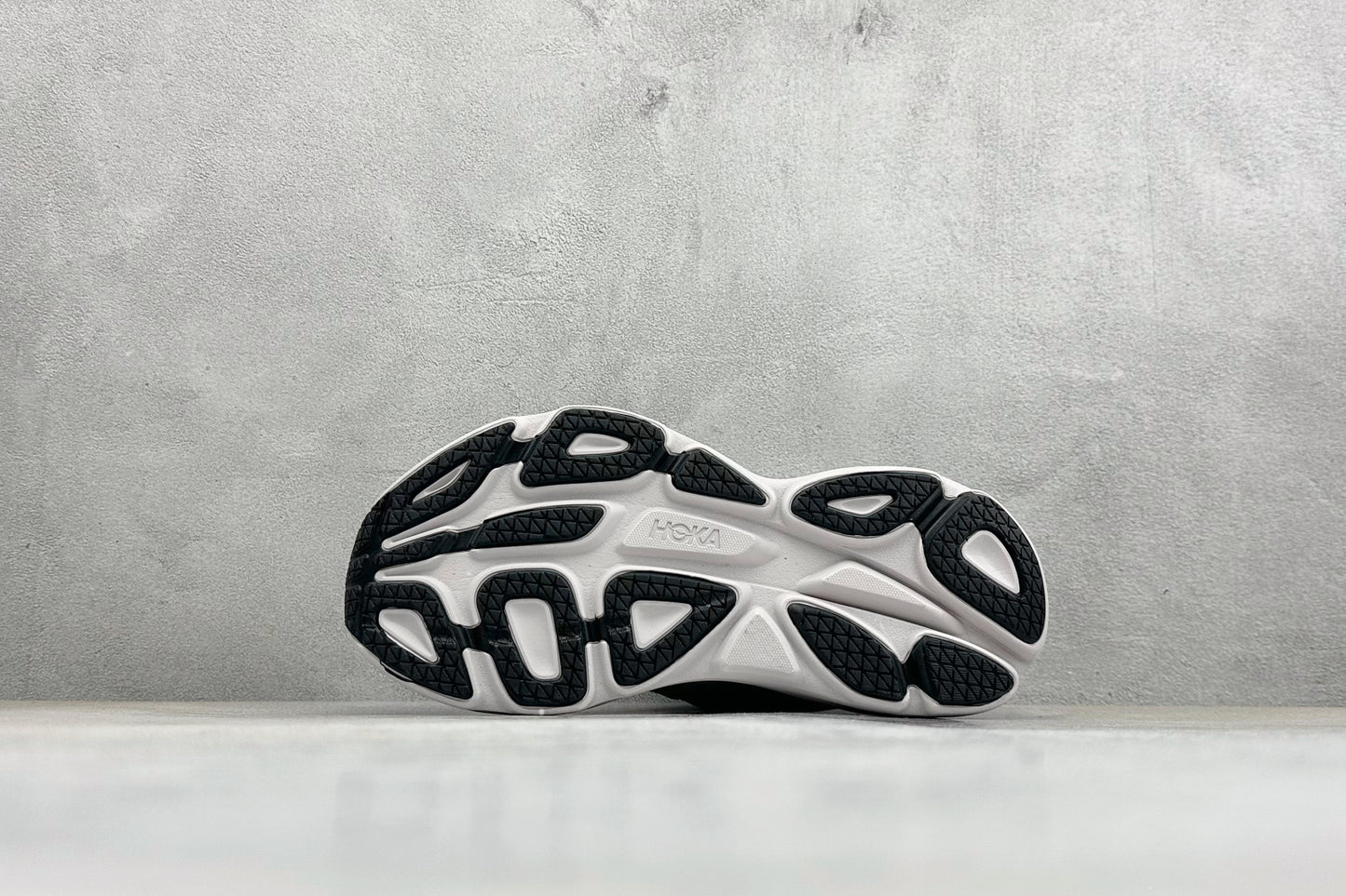 HOKA Bondi 8 White Grey Black Logo Running Sneaker