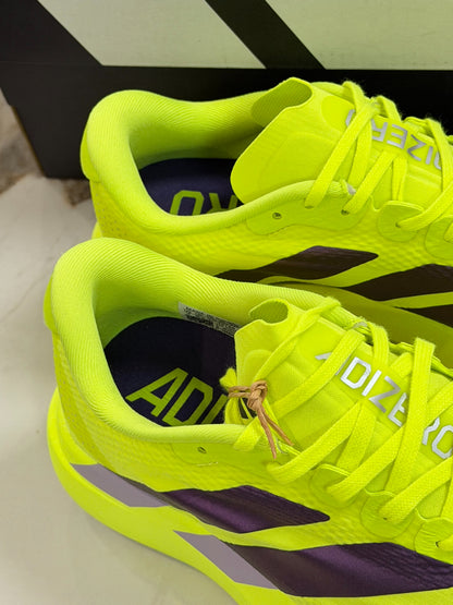 adidas Adizero Evo SL Woven Shoes - Solar Yellow / Aurora Plum