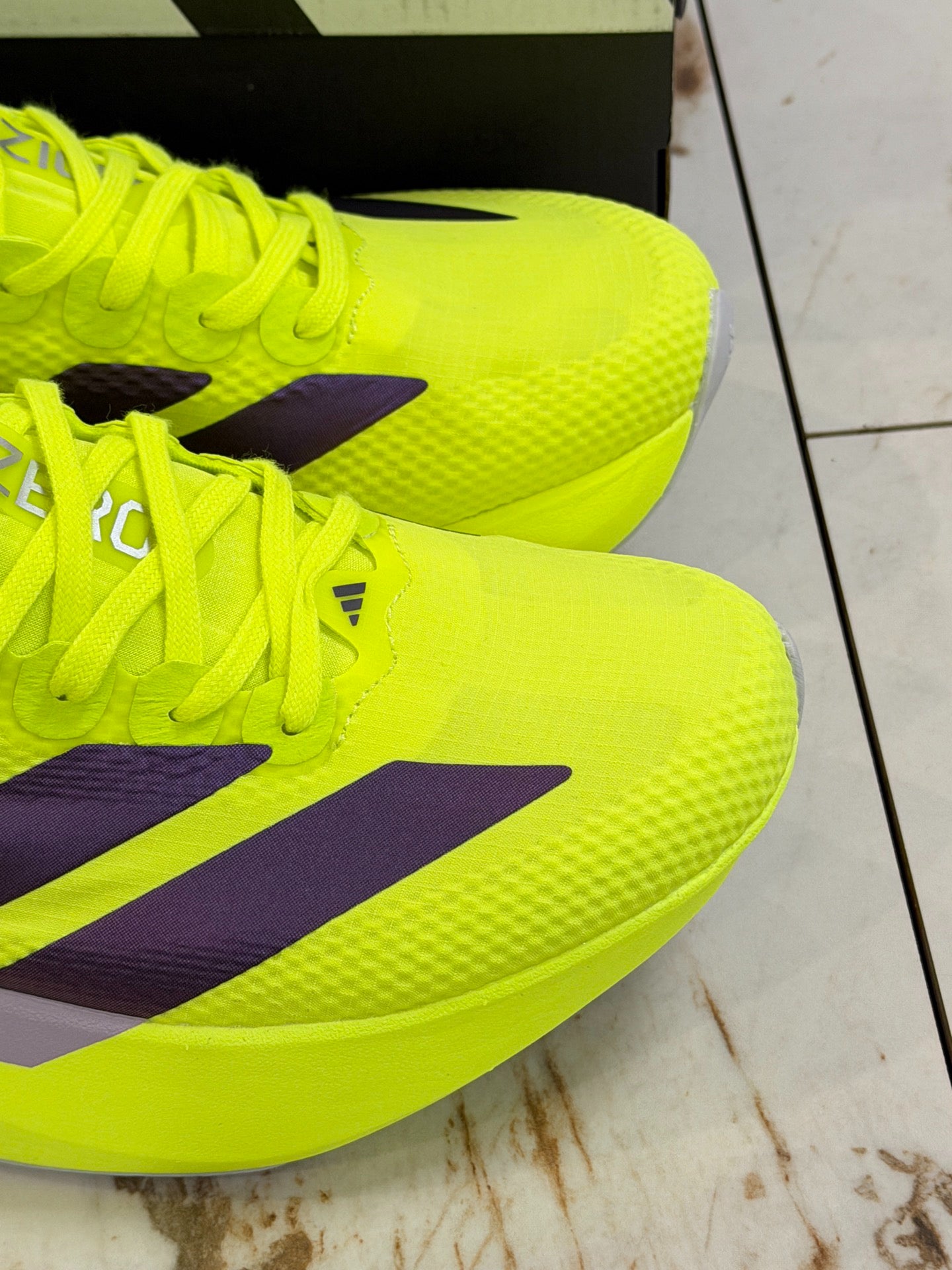 adidas Adizero Evo SL Woven Shoes - Solar Yellow / Aurora Plum