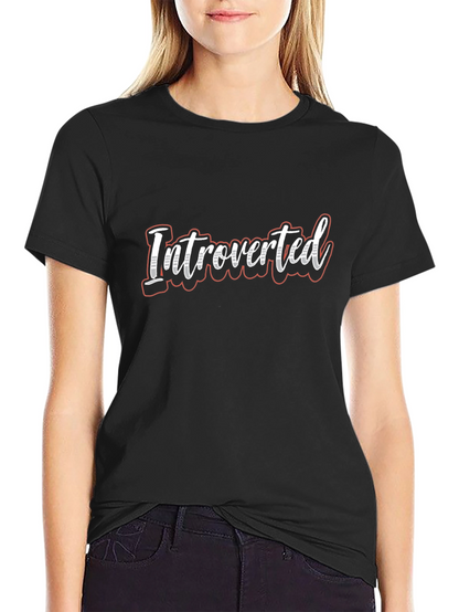 Introverted T-Shirt - Soft Cotton Blend Casual Tee