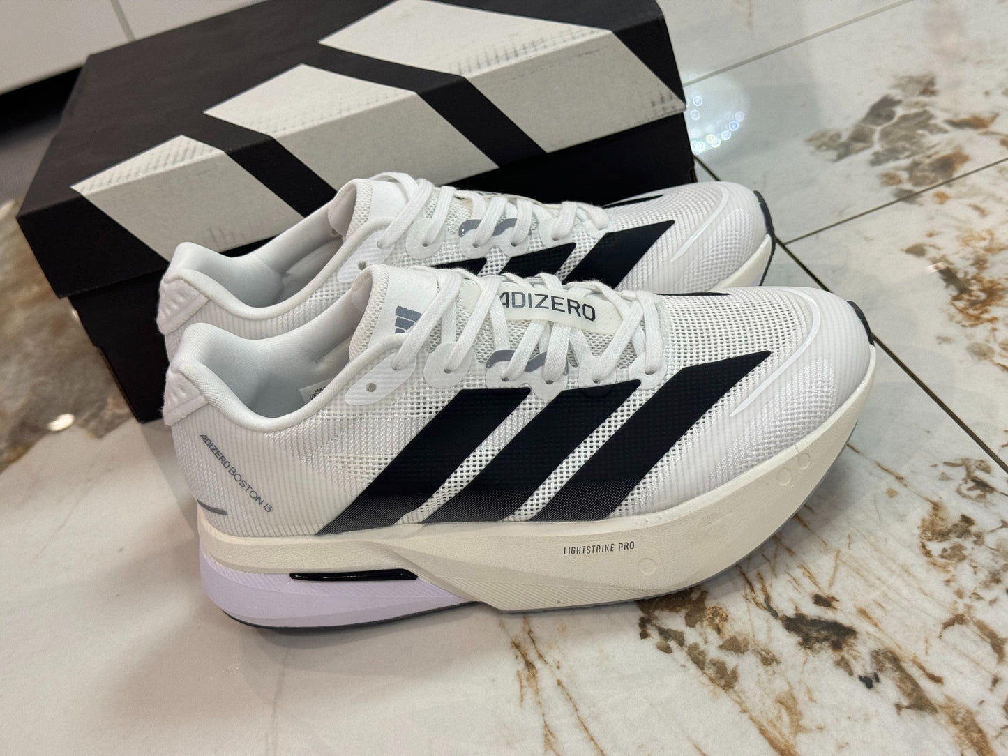 adidas Adizero Boston 13 "Cloud White / Core Black"