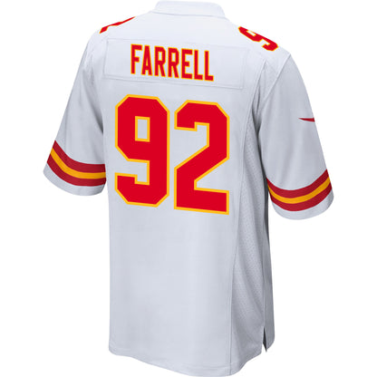 Neil Farrell 92 Kansas City Chiefs AFC Champions Patch Game Men Jersey - White