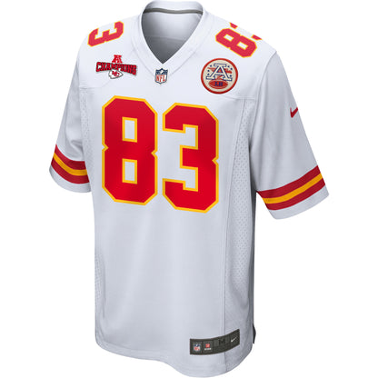 Noah Gray 83 Kansas City Chiefs AFC Champions Patch Game Men Jersey - White