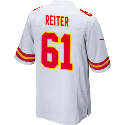 Austin Reiter 61 Kansas City Chiefs AFC Champions Patch Game Men Jersey - White