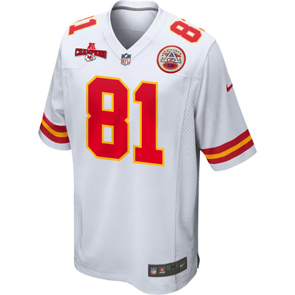 Blake Bell 81 Kansas City Chiefs AFC Champions Patch Game Men Jersey - White