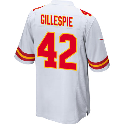Tyree Gillespie 42 Kansas City Chiefs AFC Champions Patch Game Men Jersey - White