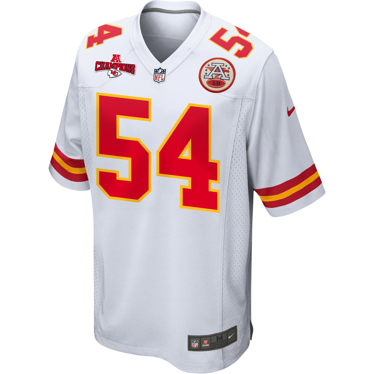 Leo Chenal 54 Kansas City Chiefs AFC Champions Patch Game Men Jersey - White
