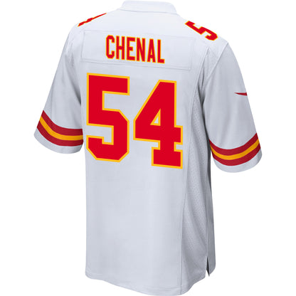 Leo Chenal 54 Kansas City Chiefs AFC Champions Patch Game Men Jersey - White