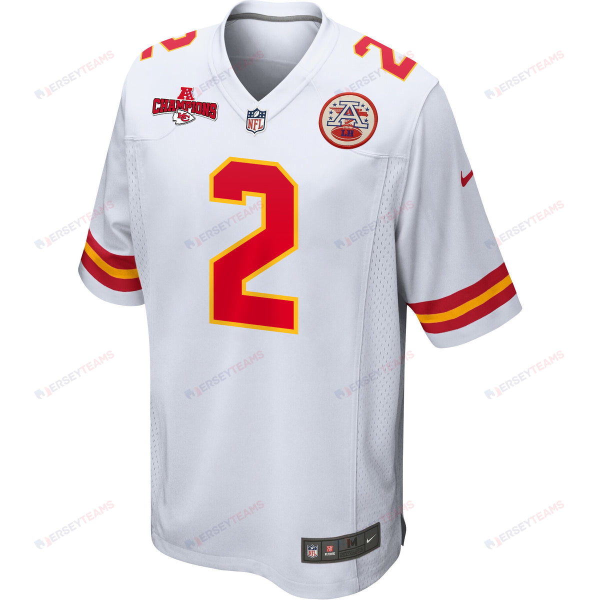 Joshua Williams 2 Kansas City Chiefs AFC Champions Patch Game Men Jersey - White