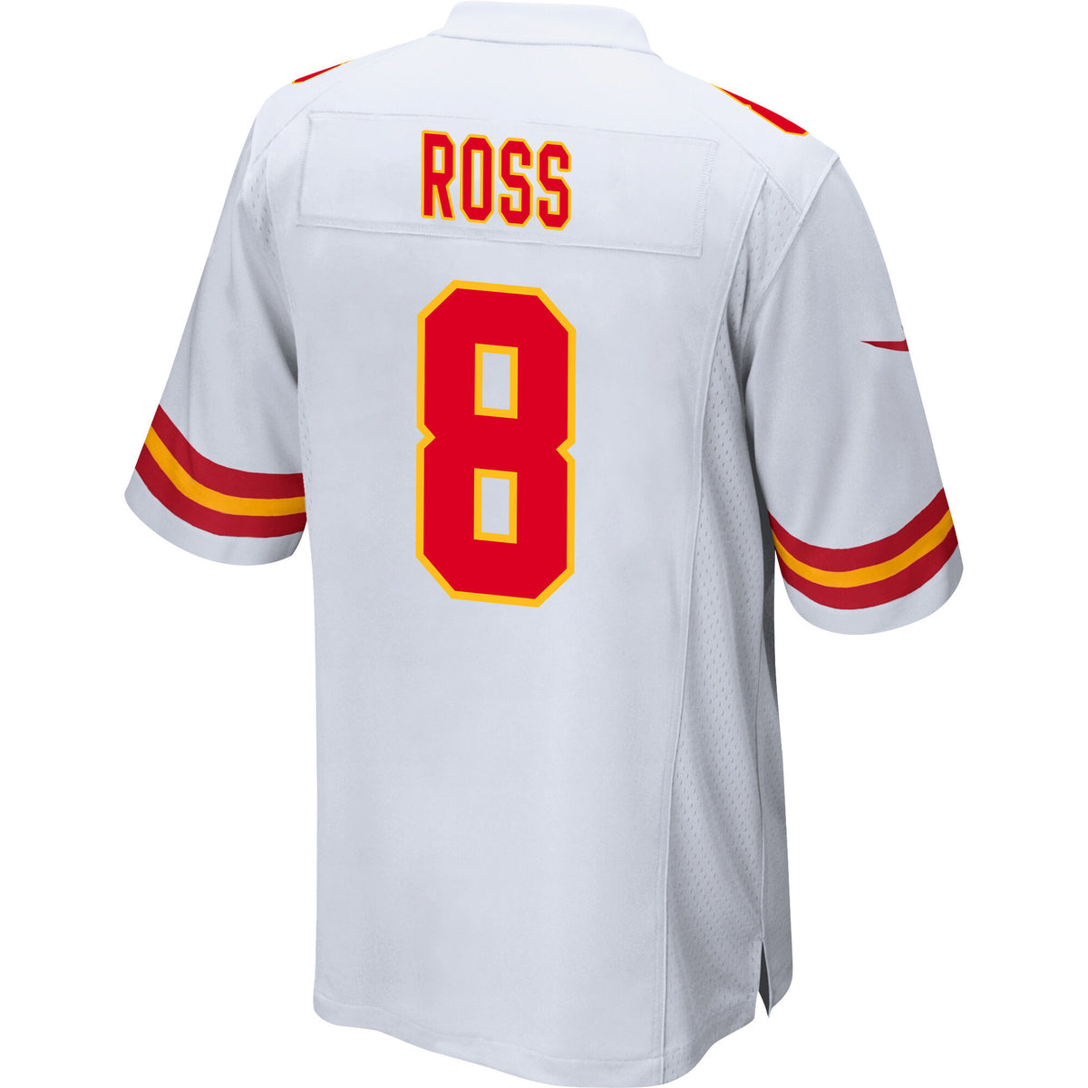 Justyn Ross 8 Kansas City Chiefs AFC Champions Patch Game Men Jersey - White