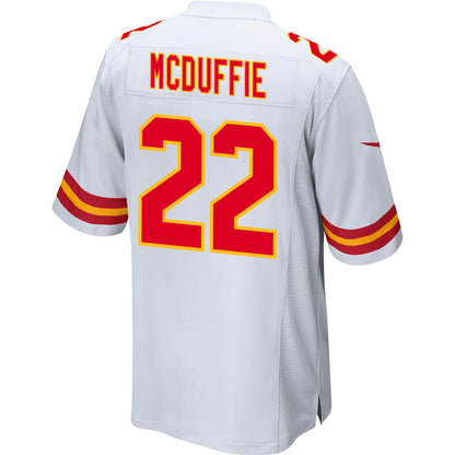 Trent McDuffie 22 Kansas City Chiefs AFC Champions Patch Game Men Jersey - White