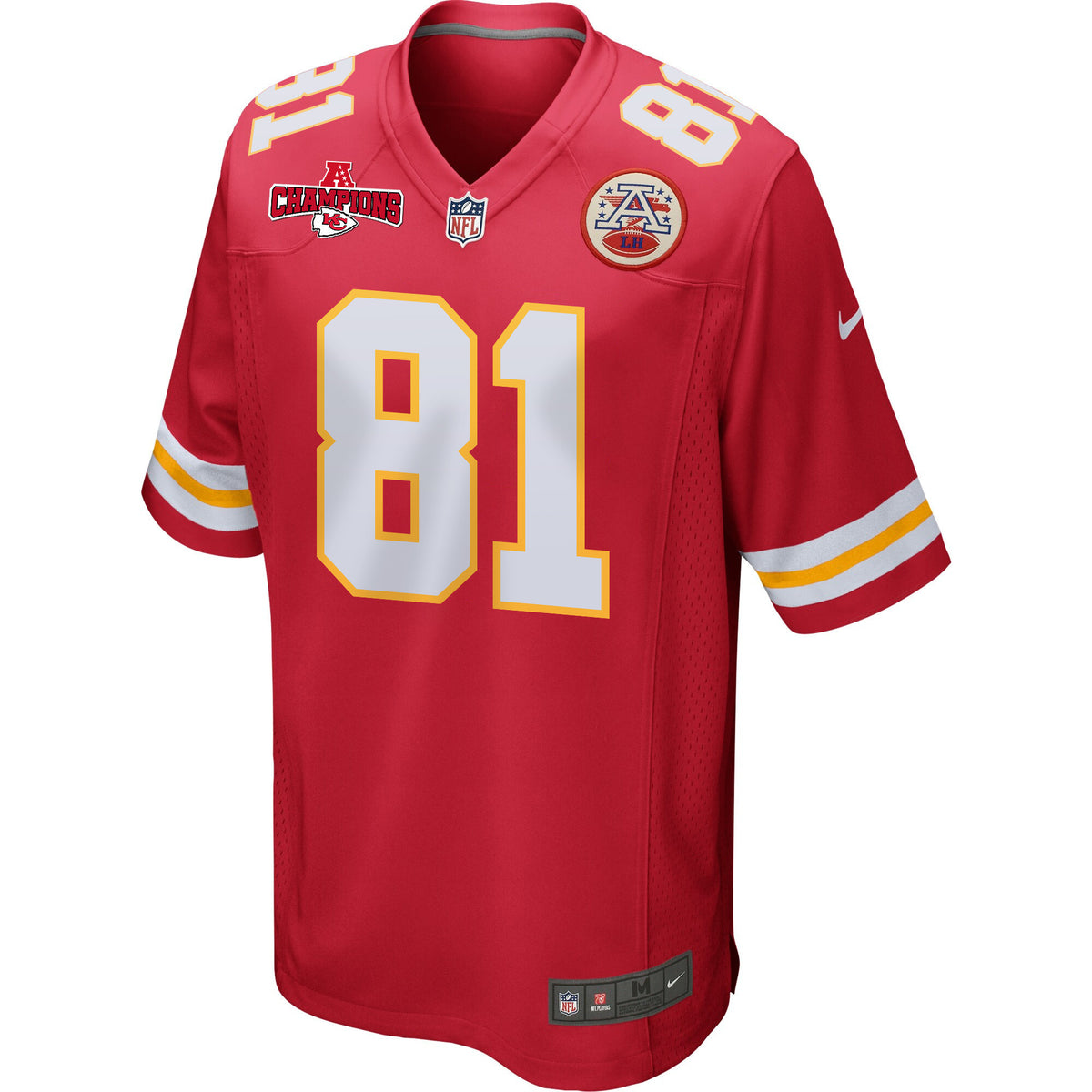 Blake Bell 81 Kansas City Chiefs AFC Champions Patch Game Men Jersey - Red