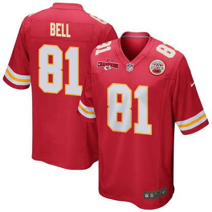 Blake Bell 81 Kansas City Chiefs AFC Champions Patch Game Men Jersey - Red