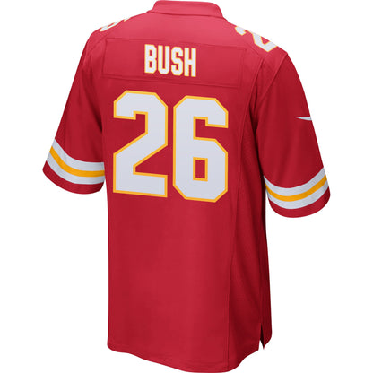 Deon Bush 26 Kansas City Chiefs AFC Champions Patch Game Men Jersey - Red