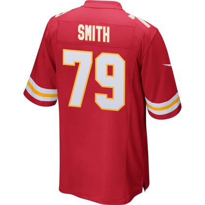 Donovan Smith 79 Kansas City Chiefs AFC Champions Patch Game Men Jersey - Red