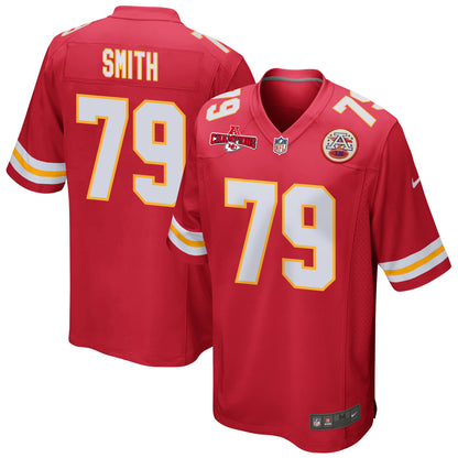 Donovan Smith 79 Kansas City Chiefs AFC Champions Patch Game Men Jersey - Red