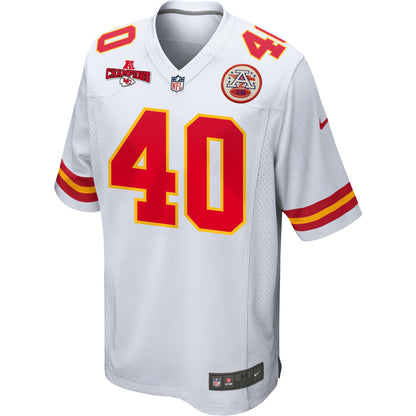 Ekow Boye-Doe 40 Kansas City Chiefs AFC Champions Patch Game Men Jersey - White